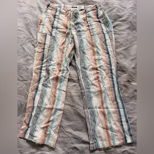 Striped Multicolor Linen Pants